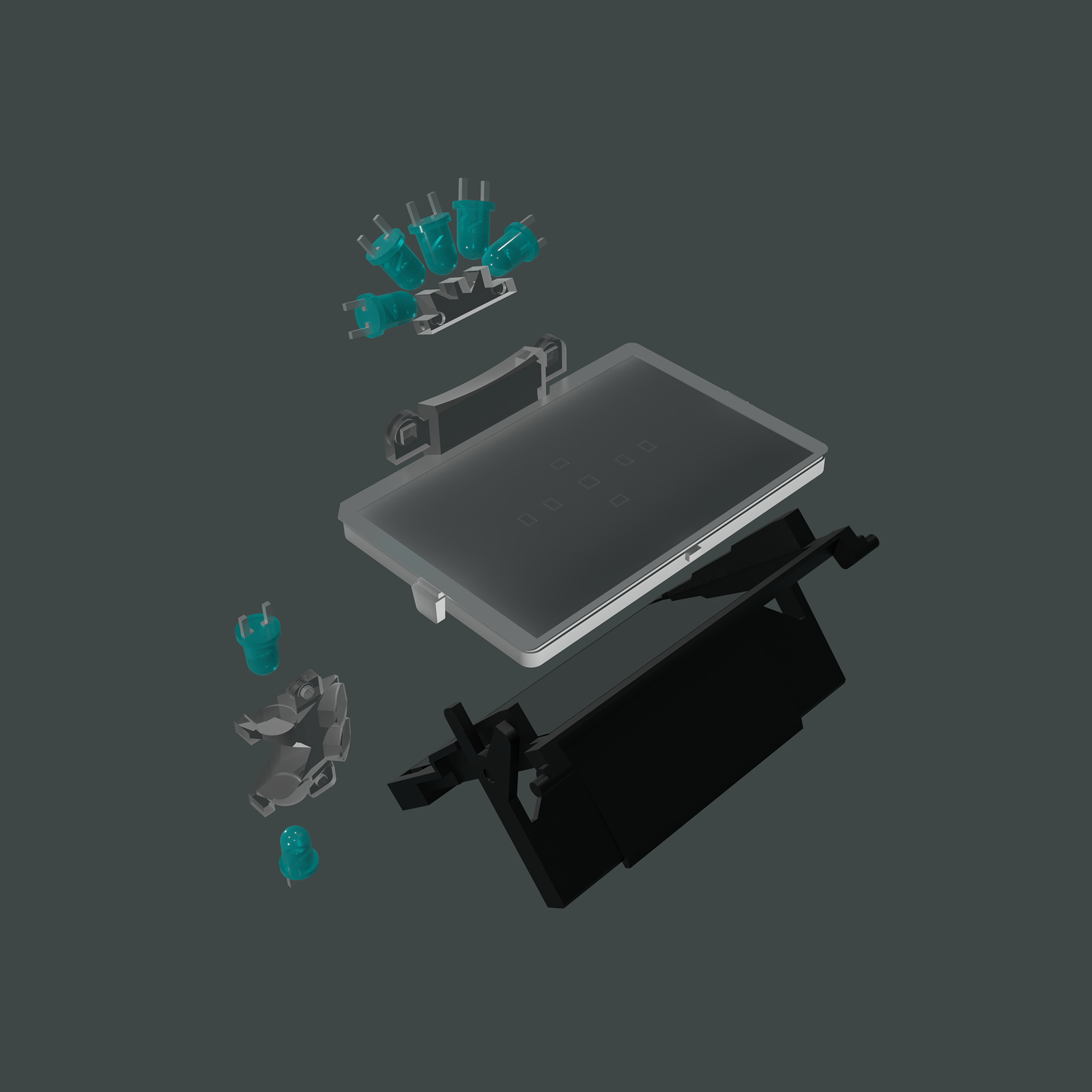 Animated exploded view of Canon's superimposed display system